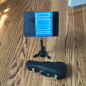 American Girl Violin Set with Black Case and Blue Book